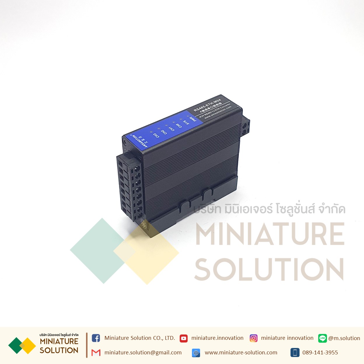 4CH RS232 RS485 RS422 Ethernet Serial Server โมดูล ETH Converter สัญญาณ RS232/485/422 to Ethernet serial server MODBUS gateway RTU to TCP IoT module (RS485-ETH-M04)