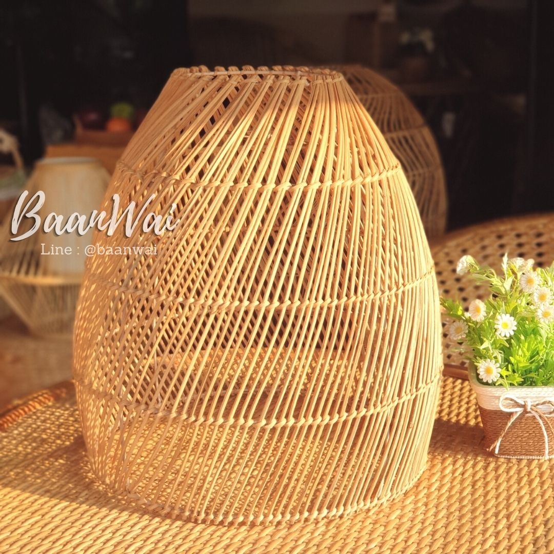 โคมไฟสาน จากหวาย 36 * สูง 40 cm