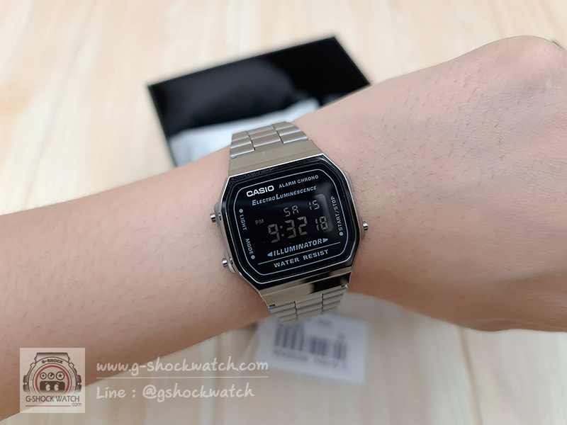 CASIO นาฬิกาข้อมือ นาฬิกากันน้ำ นาฬิกาของแท้ ประกันศูนย์ CMG 1 ปี รุ่น A168WGG-1B