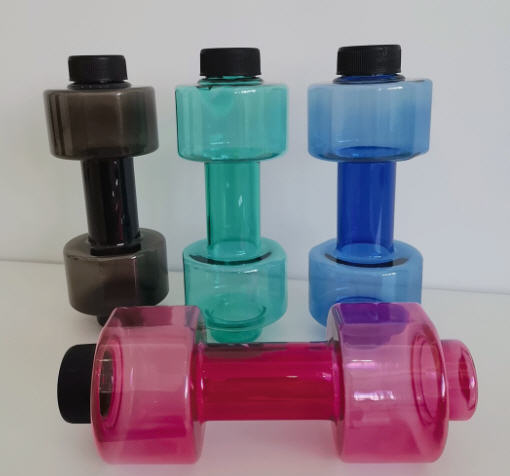 กระบอกน้ำดัมเบล,กระบอกน้ำพลาสติก