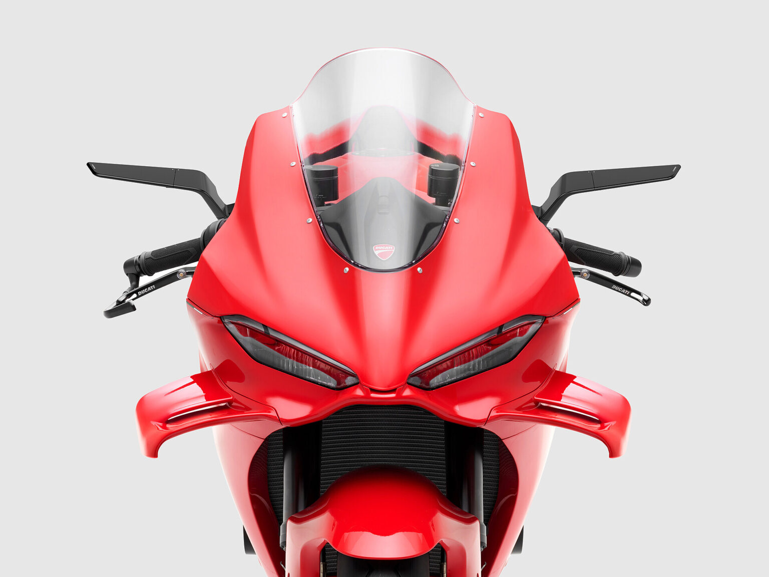 กระจกข้าง Rizoma รุ่น stealth ทำหน้าที่เป็นเหมือนสปอยเลอร์ สร้างแรงกด downforce สำหรับ V4 2025+