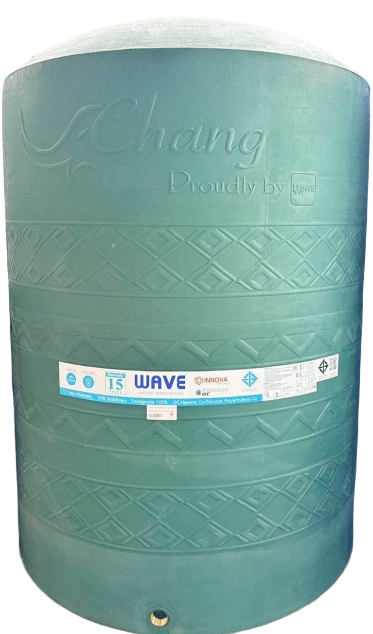 ถังเก็บน้ำบนดินPE WAVE Chang Green (ช้างกรีน) ขนาด 2000 ลิตร รุ่น Chang Green-2000