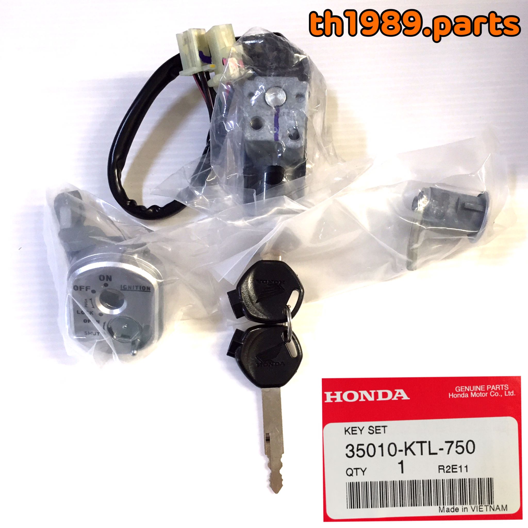 35010-KTL-750 ชุดกุญแจNF100R/MR สำหรับรุ่น Honda WAVE 100,WAVE 100S ปี2005 อะไหล่แท้ HONDA