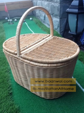 ตะกร้าปิคนิค กล่องปิคนิค กล่องหวาย