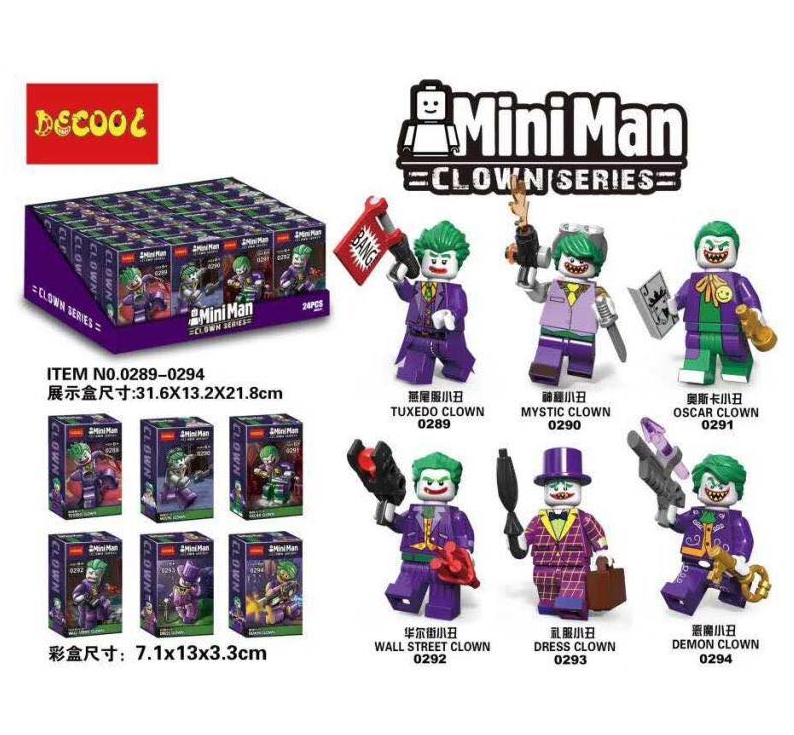 เลโก้จีน Decool.0289-0294 ชุด Joker Mini Man Clown Series