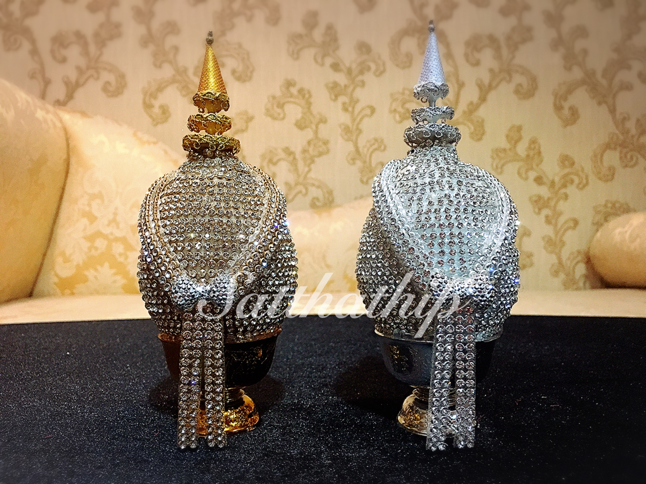 พานพุ่ม - พานพุ่มสักการะ - พานพุ่มเงินทอง - Phan bush