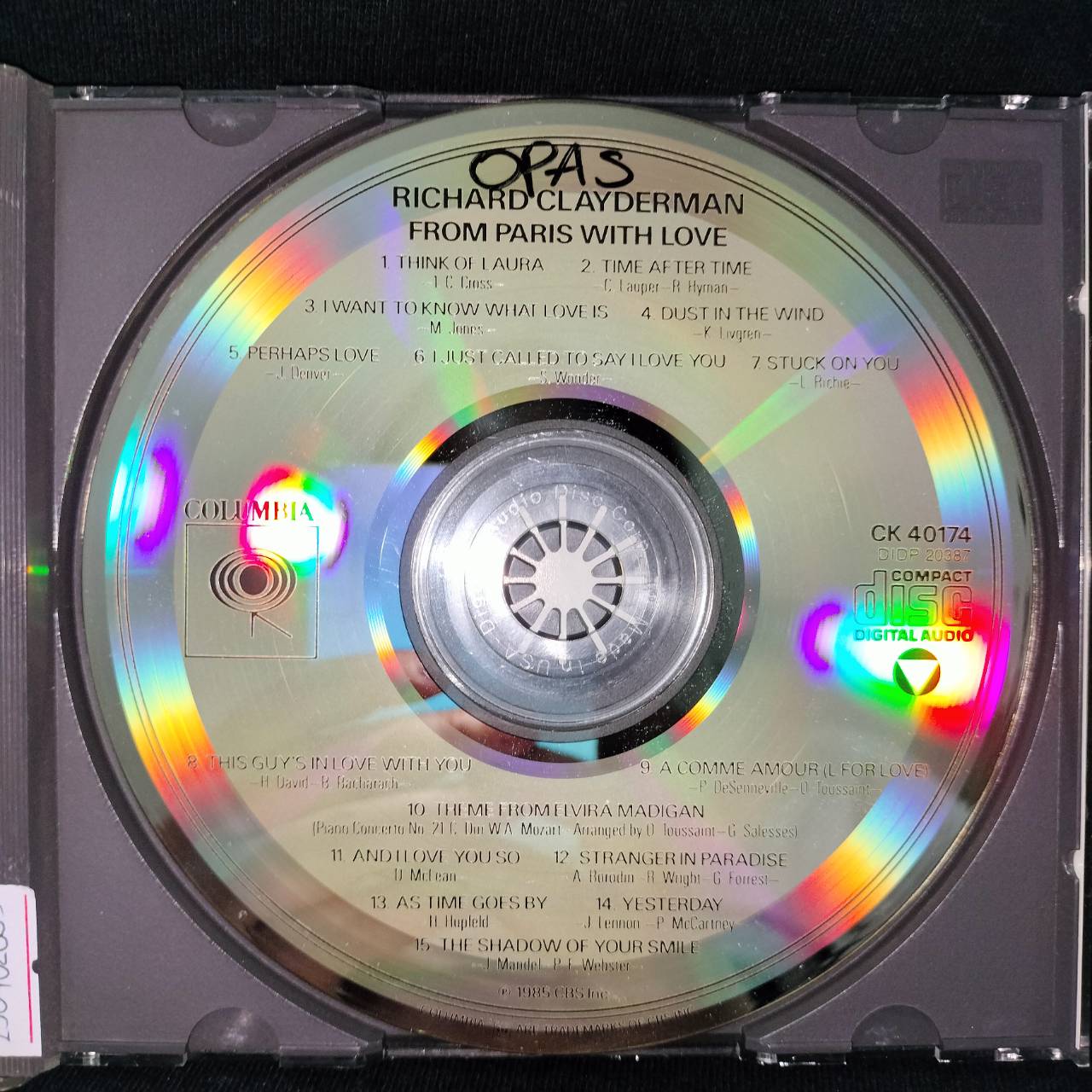 Richard Clayderman – From Paris With Love / USA / แผ่นมีรอยปากกา / แผ่นดี