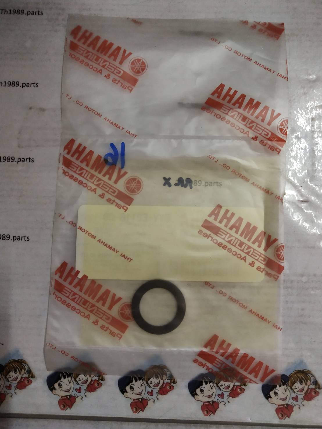 5VV-E2116-00 แหวนรองสปริงวาล์ว ตัวล่าง MIO , NOUVO , FIORE , FILANO 2012-2013 , FINO คาร์บู อะไหล่แท้ YAMAHA