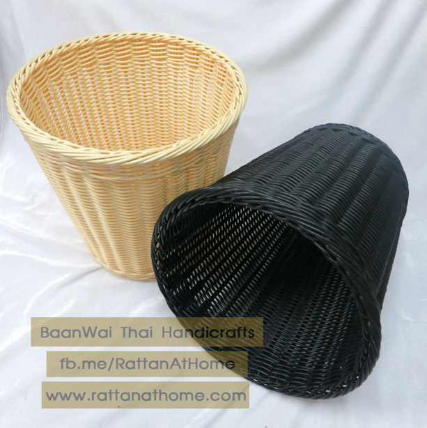 ตะกร้าขยะ หวายเทียม ถังใส่ขยะหวายเทียม