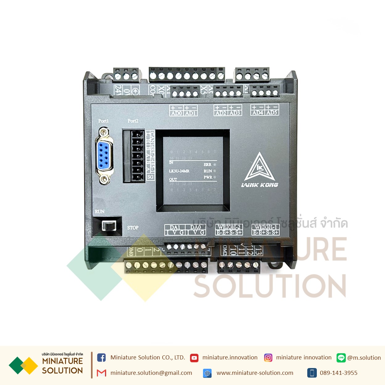 PLC LK3U-24MR-6AD-2DA MITSU GXWork