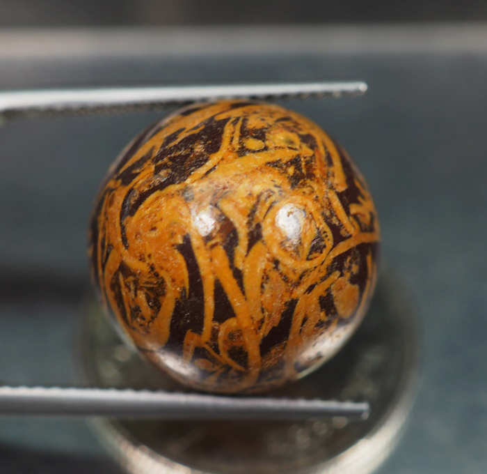 หินสีสวยลายธรรมชาติ (ElephantSkinJasper) 18.20 กะรัต