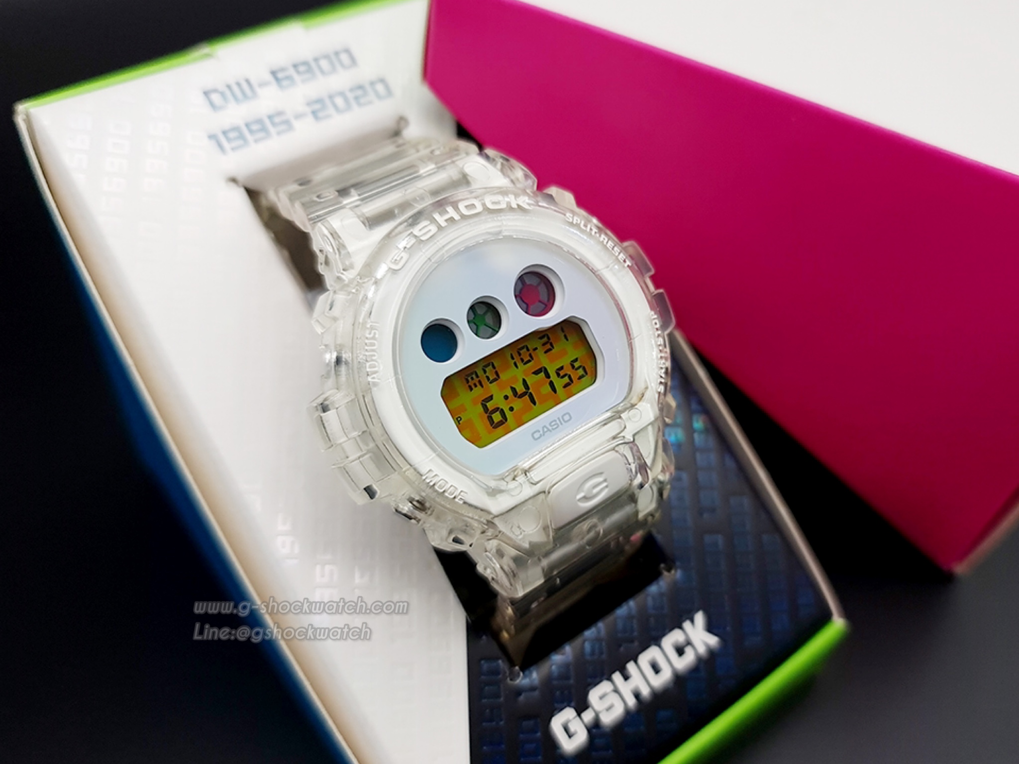 CASIO G-SHOCK นาฬิกาข้อมือ นาฬิกากันน้ำ นาฬิกาของแท้ ประกันศูนย์ CMG 1 ปี รุ่น DW-6900SP-7D