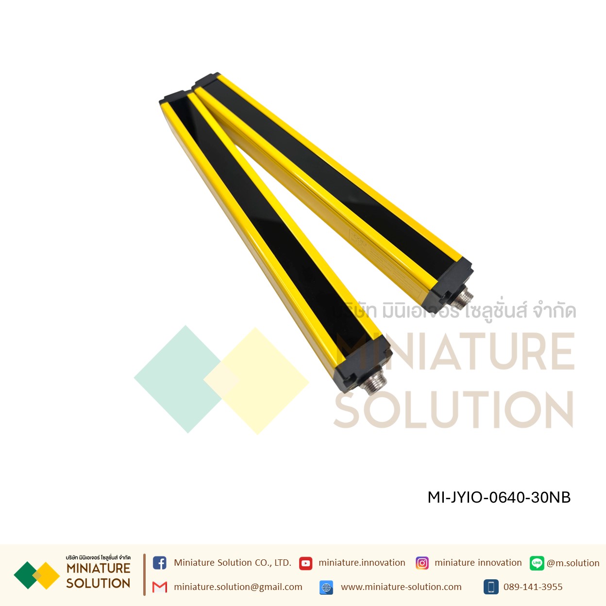 ม่านแสงนิรภัย Sensor Switch Safety Grating Security Device DC24V ระยะ 3 เมตร ลำแสง 4/6/10/12 ระยะห่าง 40 มม.