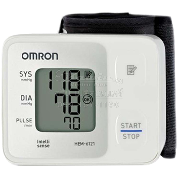 เครื่องวัดความดันโลหิตทางข้อมือ Omron รุ่น HEM-6121