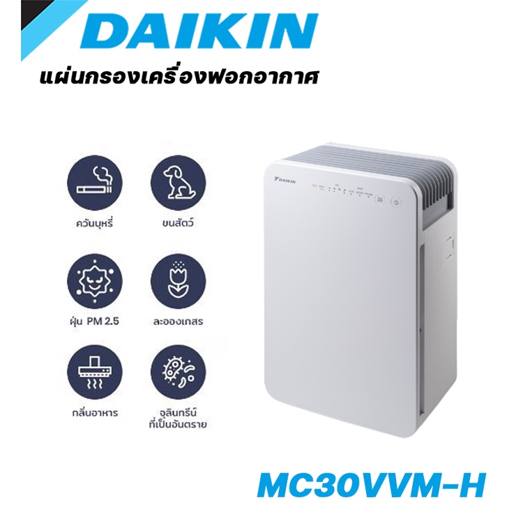 DAIKIN แผ่นกรองเครื่องฟอกอากาศ ไดกิ้น MC30VVM-H / MC30VVM-A แผ่นกรอง Hepa Filter Original BAFP001AE