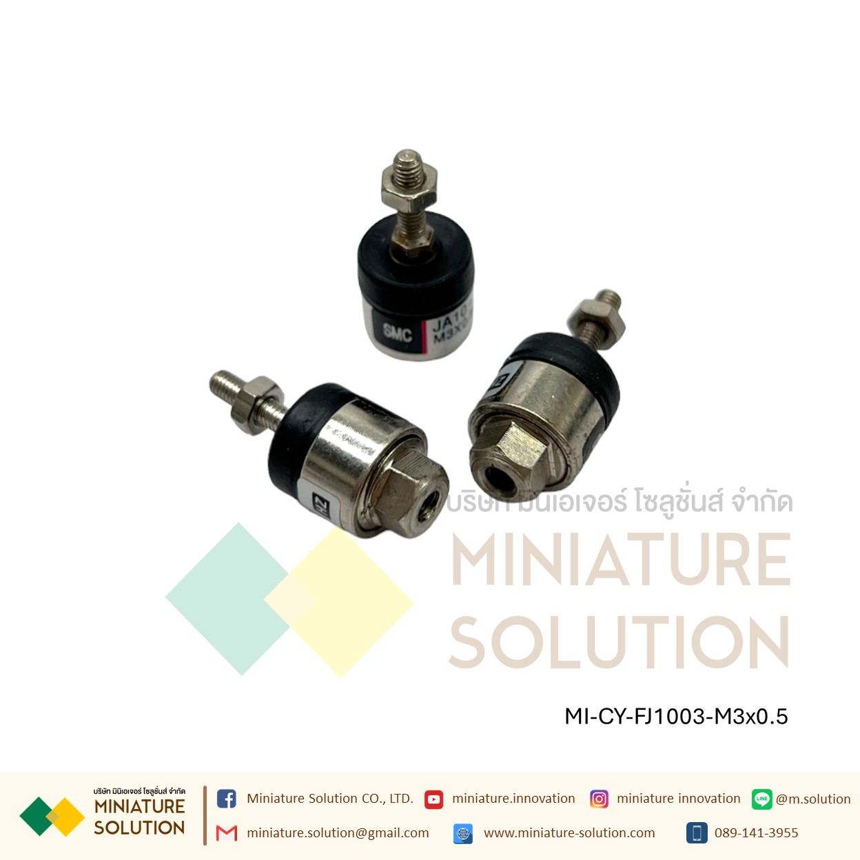 FJ10 JA FD Series- ข้อต่อปลายแกน โฟลดิ้งจ๊อย ข้อต่อกระบอกลม M3 M4 M5 M6 M8 M10 M12 M14