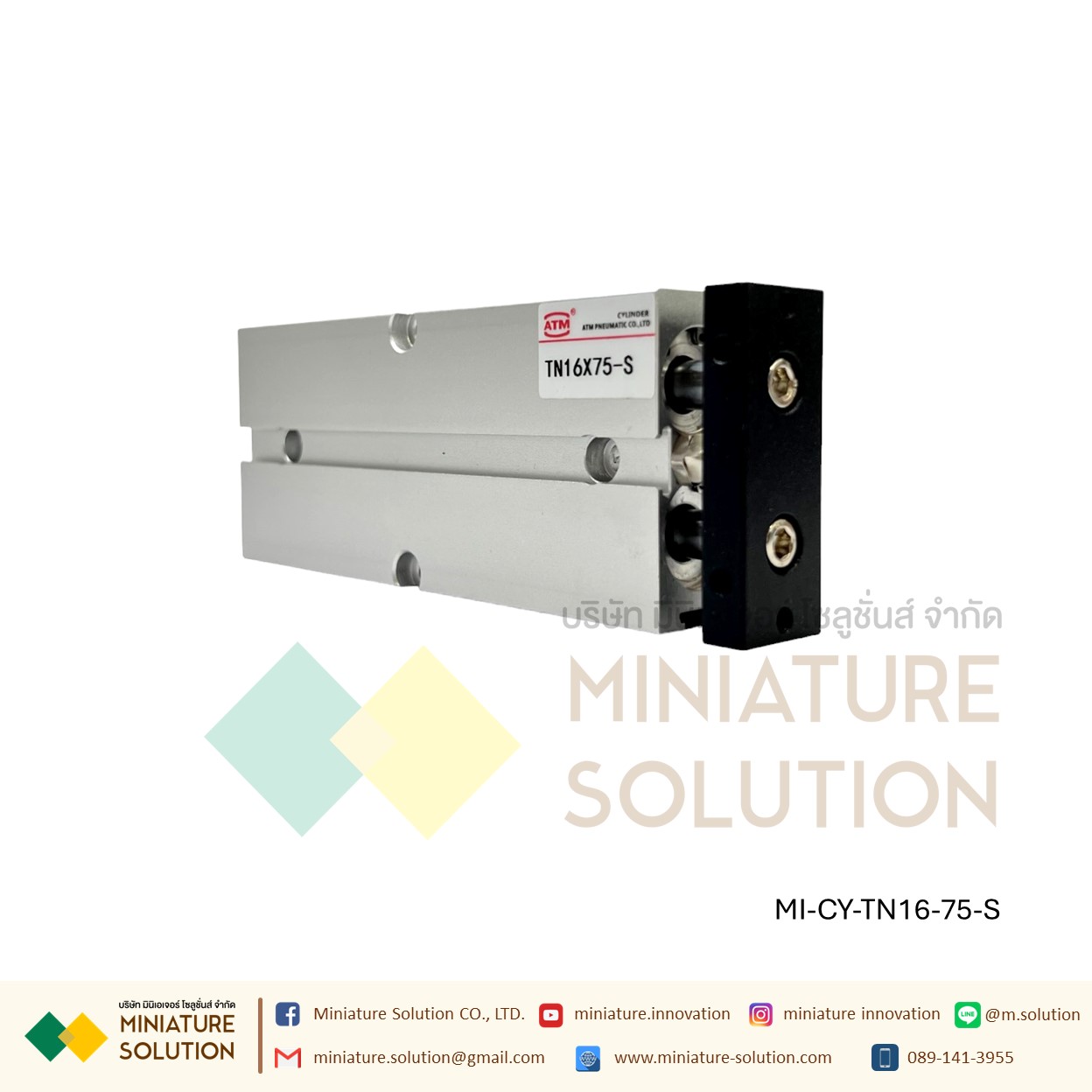 TN16 Series กระบอกสูบลมนิวเมติก 16 มม. กระบอกสูบเพลาคู่ pneumatic double rod double shaft cylinder M5X0.8 ก้านสูบคู่