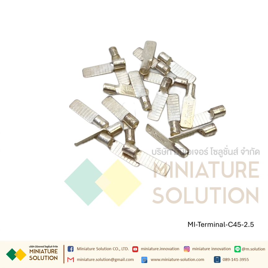 (10 ชิ้น/1 ชุด) หางปลาตรง แบบเปลือย หางปลาต่อเบรกเกอร์ C45-1.5 C45-2.5 C45-4 C45-6 C45-10 C45-16 C45-25 แพ็ค 10 ตัว