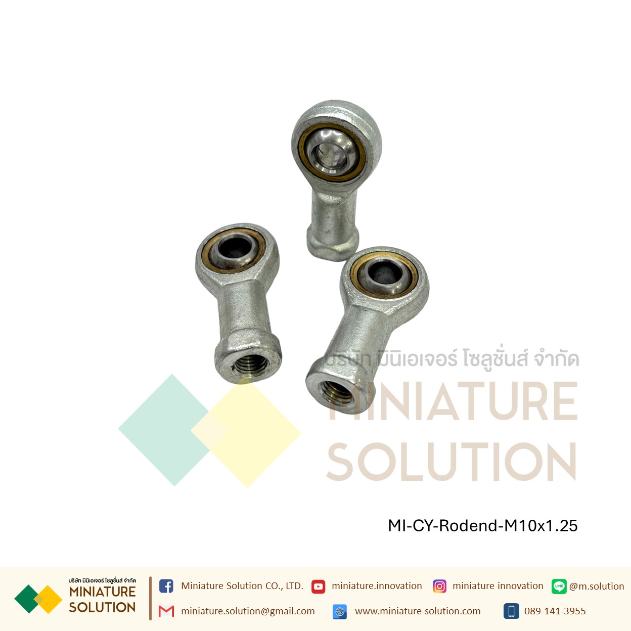 ลูกปืนตาเหลือก Mini Air Cylinder Female Thread Fisheye ก้านเชื่อมต่อแบริ่ง M5x0.8 M6x1 M8x1.25 M10x1.25 M12x1.25 M14x1.5M16x1.5 M18x1.5 M20x1.5 M27x2