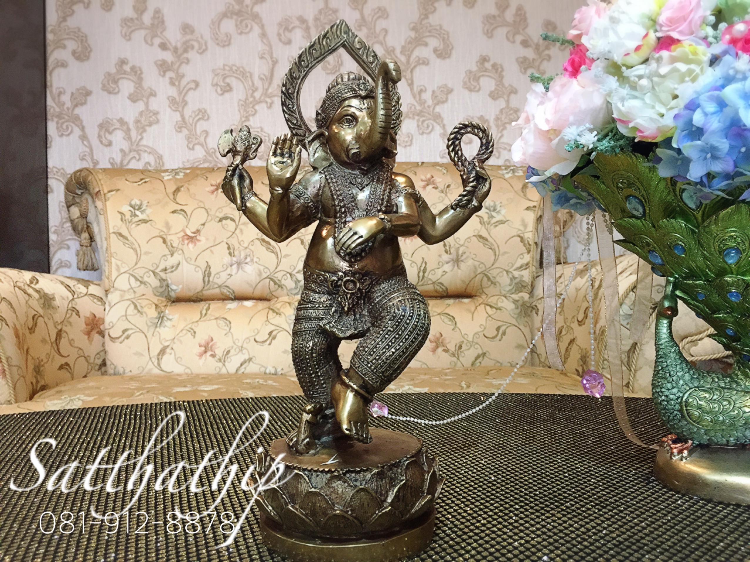 พระพิฆเนศ ปางพระนฤตยะ คณปติ/พระพิฆเนศ ปางร่ายรำ (ทองเหลือง) - Ganesha: Lord of Success