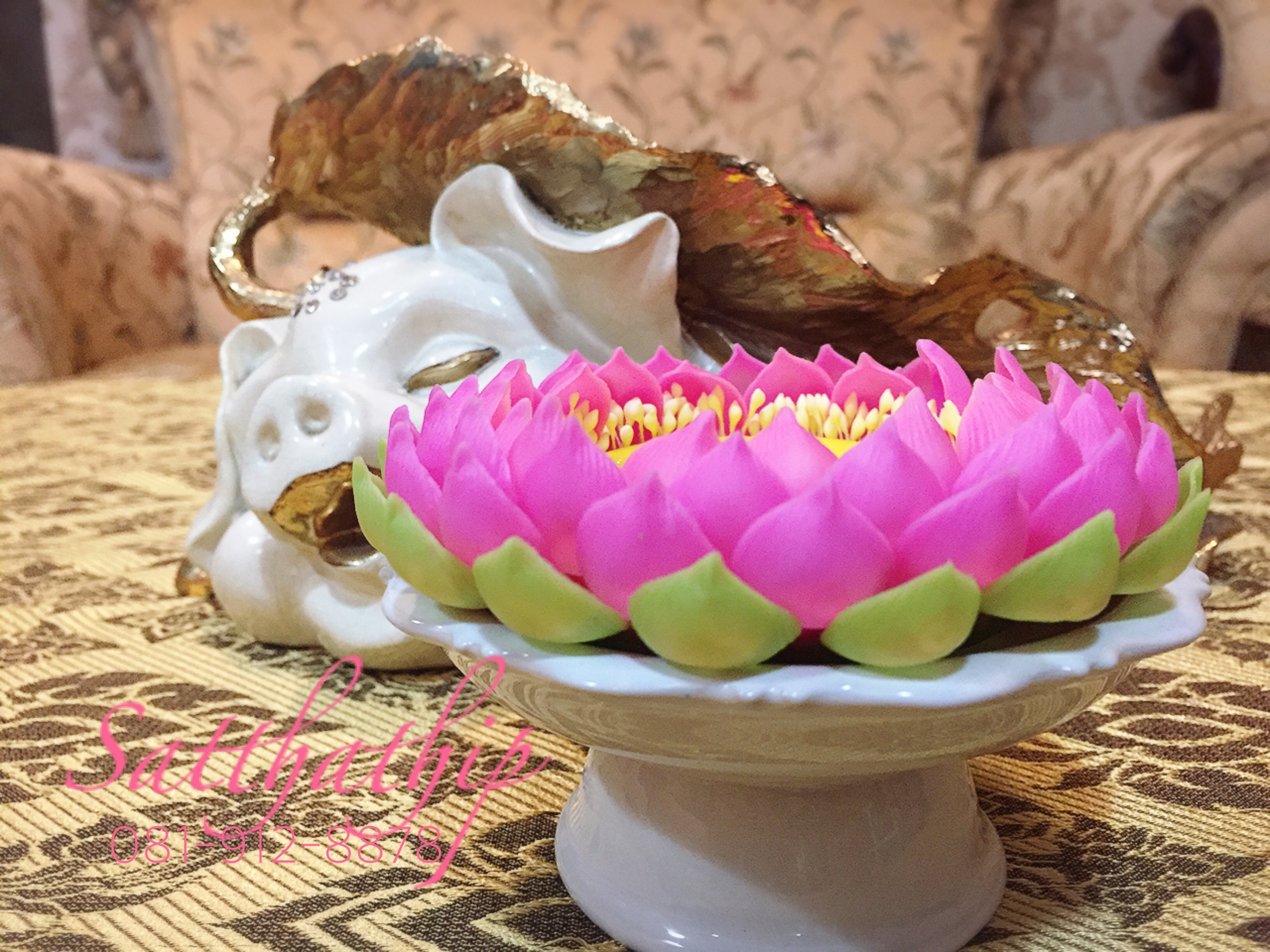 ถาดบัว ประดิษฐ์จากดิน - ฐานบัว ประดิษฐ์จากดิน - พานบัว ประดิษฐ์จากดิน - ถาดบัวดินปั้น - ฐานบัวดินปั้น - พานบัวดินปั้น -Tray