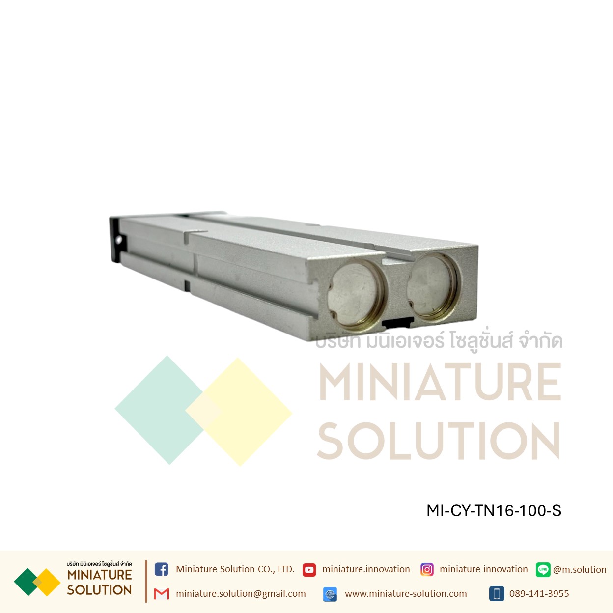 TN16 Series กระบอกสูบลมนิวเมติก 16 มม. กระบอกสูบเพลาคู่ pneumatic double rod double shaft cylinder M5X0.8 ก้านสูบคู่
