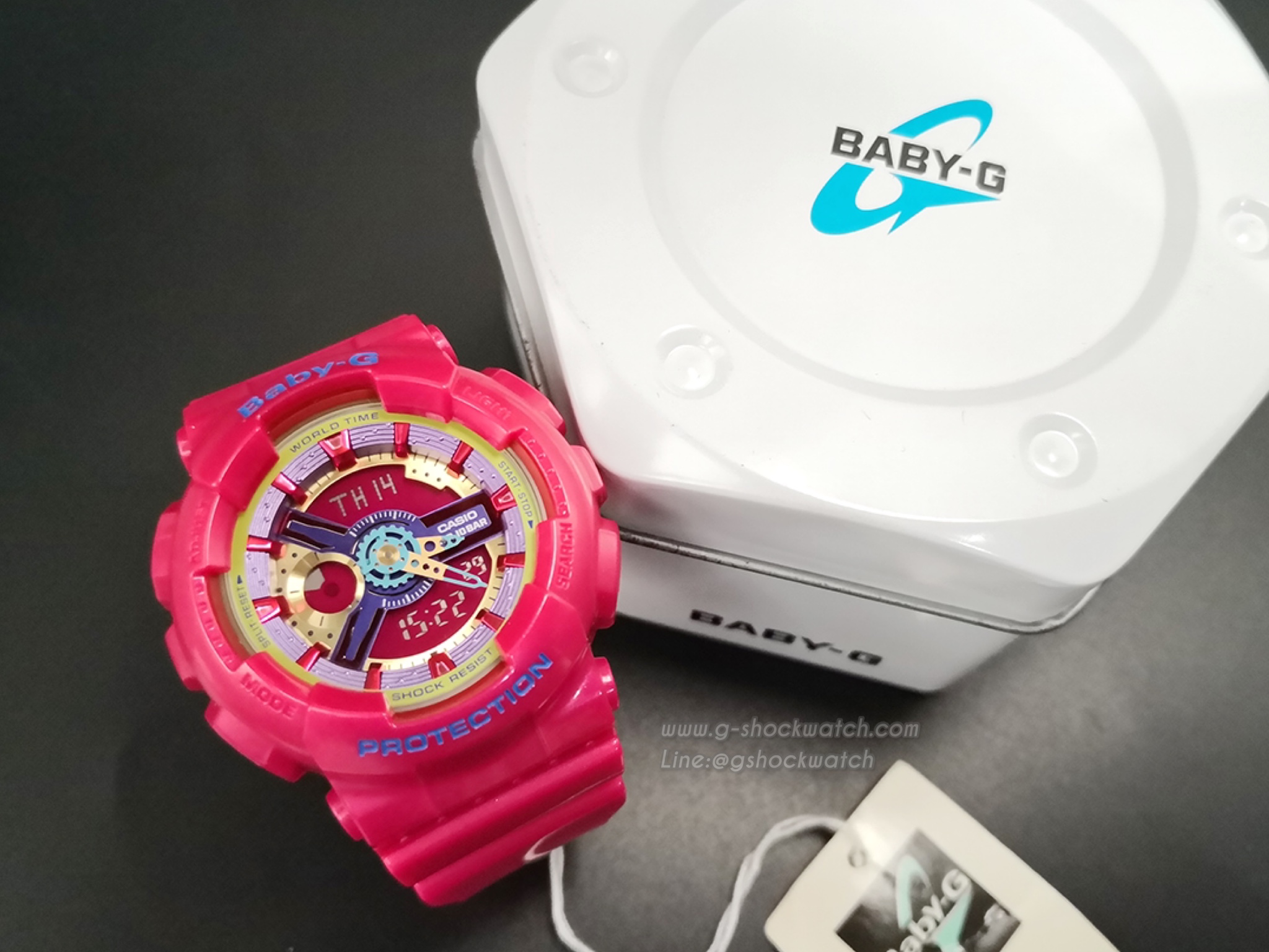 CASIO BABY-G นาฬิกาข้อมือ นาฬิกากันน้ำ นาฬิกาของแท้ ประกันศูนย์ CMG 1 ปี รุ่น BA-112-4A