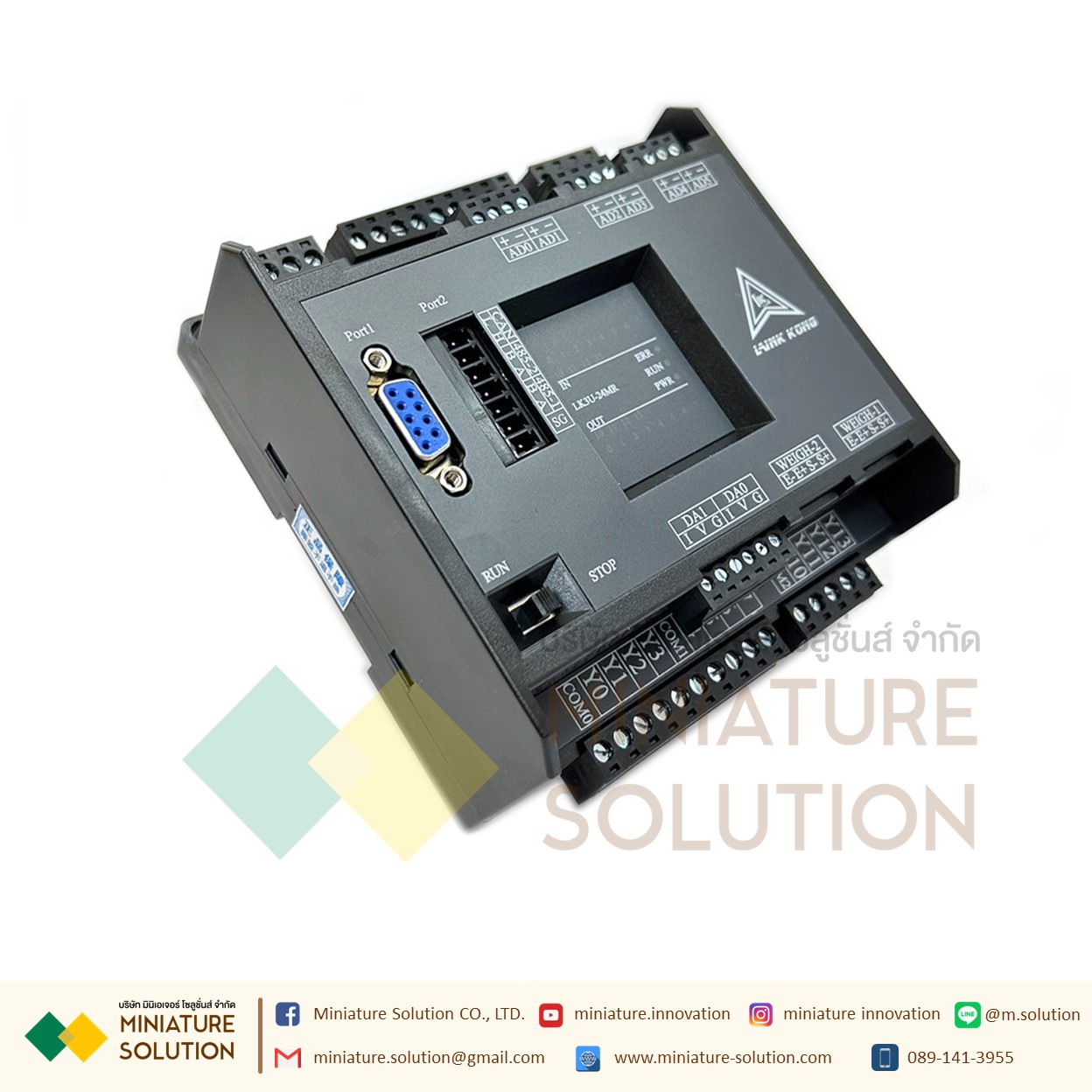 PLC LK3U-24MR-6AD-2DA MITSU GXWork