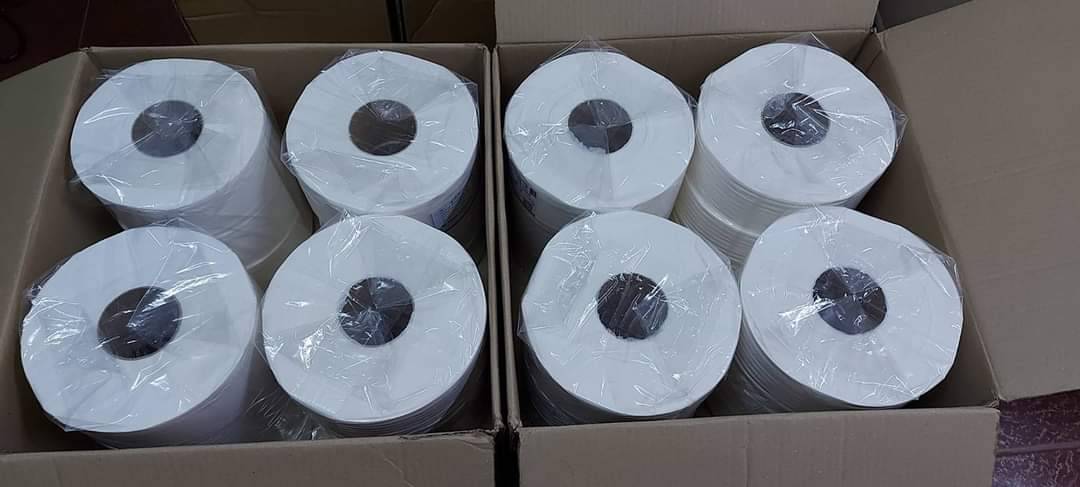 กระดาษทิชชู กระดาษชำระ ม้วนใหญ่ GK แพ็ก 3 ม้วน