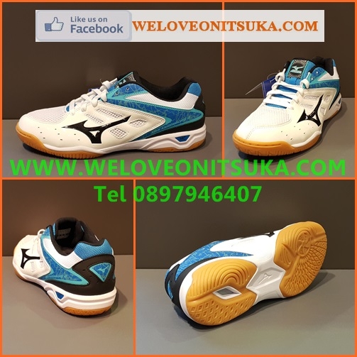 รองเท้าปิงปอง Mizuno WAVE KEISERBURG 4 ขาวคาดดำ ยอดรองเท้าปิงปอง 81GA162009