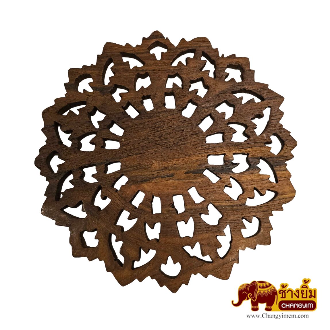 แผ่นแกะสลัก ลายดอก 12 นิ้ว
