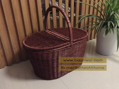 ตะกร้าปิคนิค กล่องปิคนิค กล่องหวาย