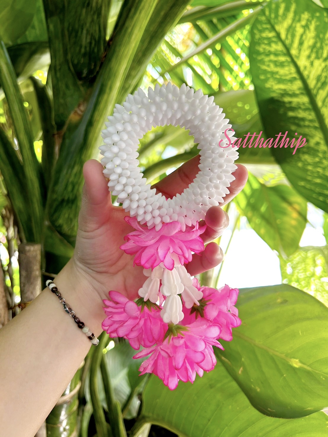 พวงมาลัยดอกพุด - พวงมาลัยดอกพุดประดิษฐ์ - พวงมาลัยประดิษฐ์