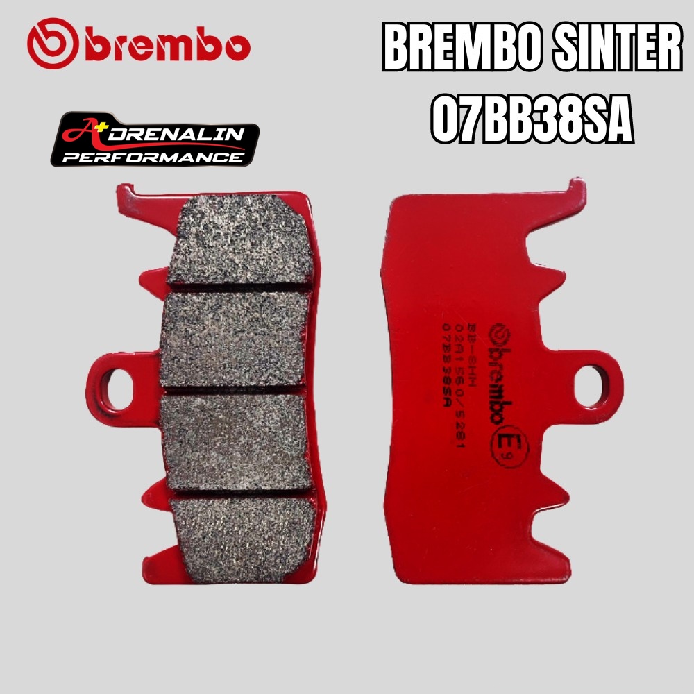 ผ้าเบรคหน้า Brembo 07BB38SA เกรด sinter สำหรับ BMW , R1200GS ('13>), R1200GS ADVENTURE ('14)