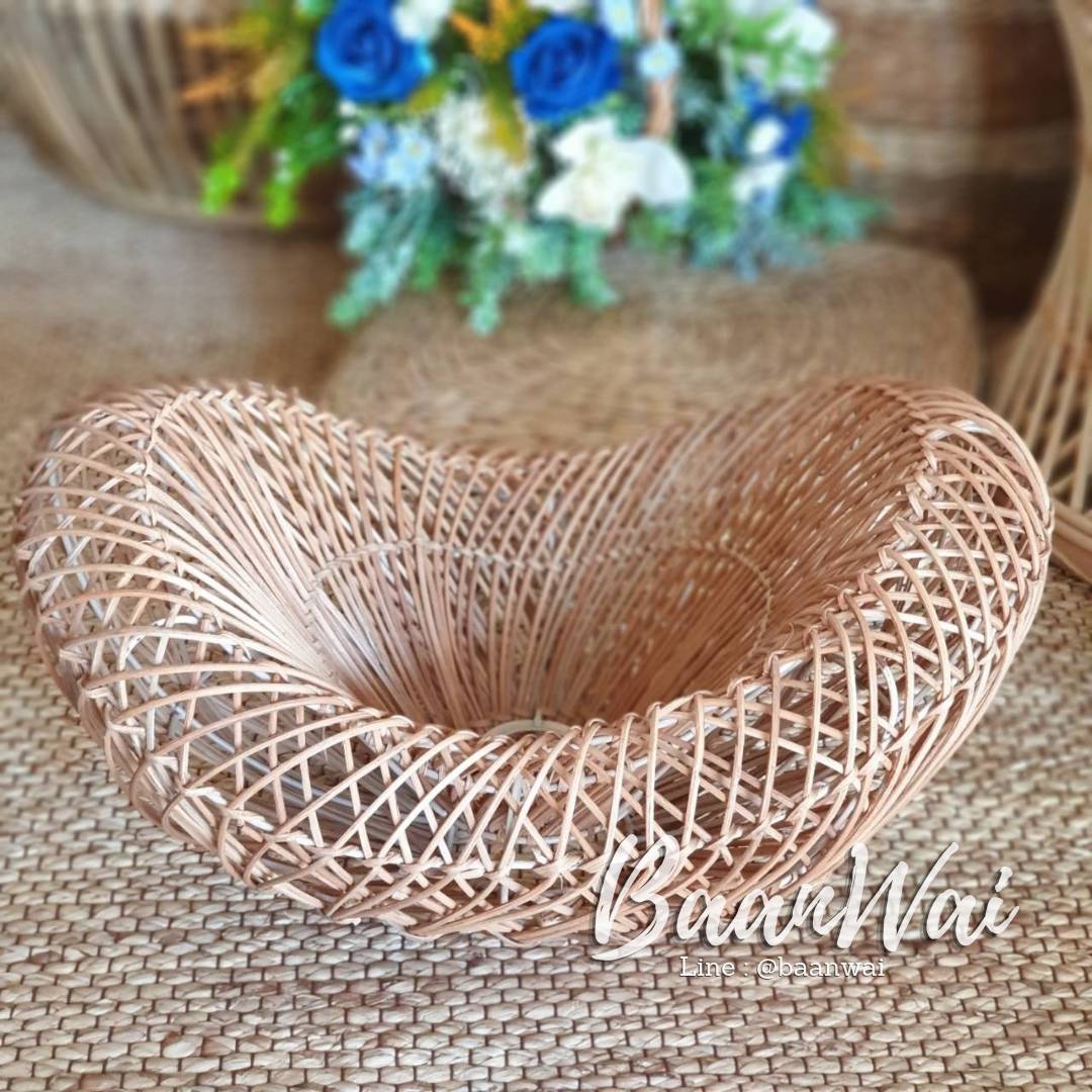 โคมไฟหวาย ทรงโดนัท