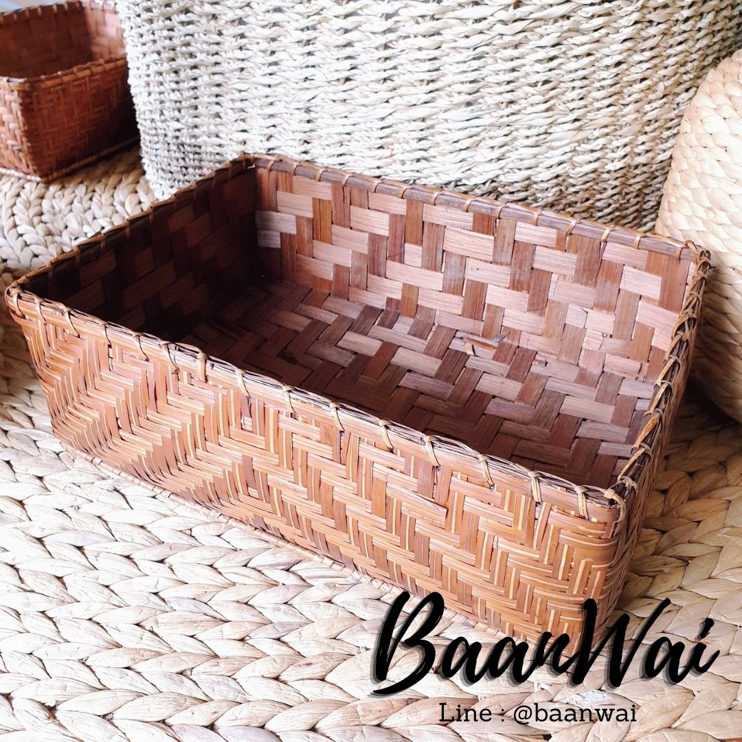 ตะกร้าไม้ไผ่สาน ตะกร้าสาน ตะกร้าไม้ไผ่ ตะกร้าอเนกประสงค์