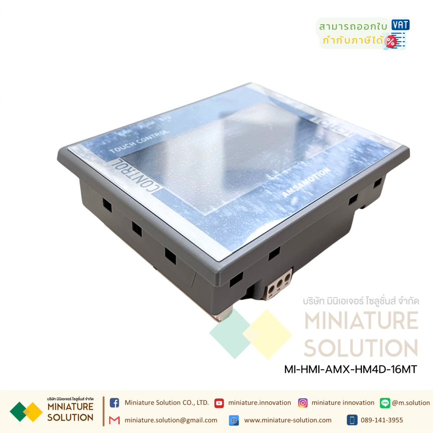 HMI AMSAMOTION 2in1 industrial control all-in-one machine 4-inch PLC FX3U ภายในจอ HMI DI8 DT8 AQ2 (AMX-HM4D-16MT)