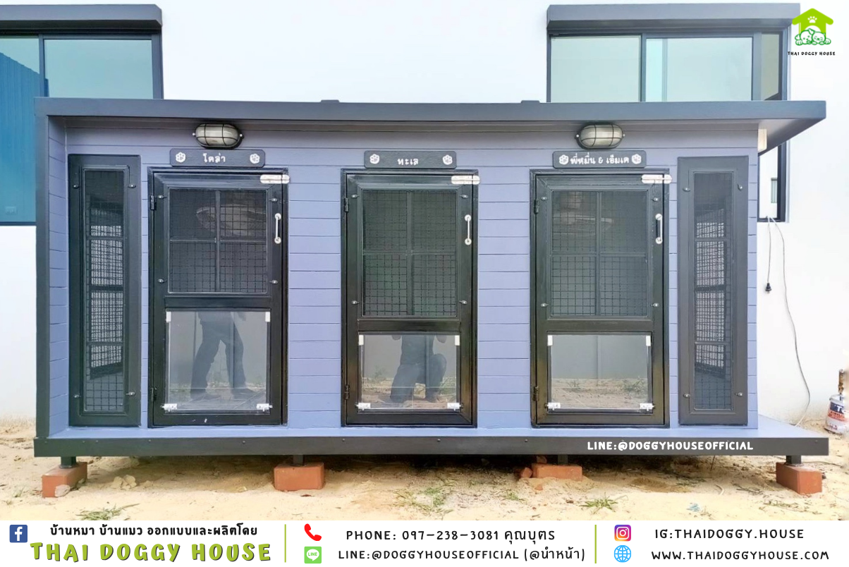 บ้านหมา หลังใหญ่ แบ่ง 𝟑 ห้อง แบบบ้าน 𝐁𝐎𝐗 𝐒𝐓𝐘𝐋𝐄