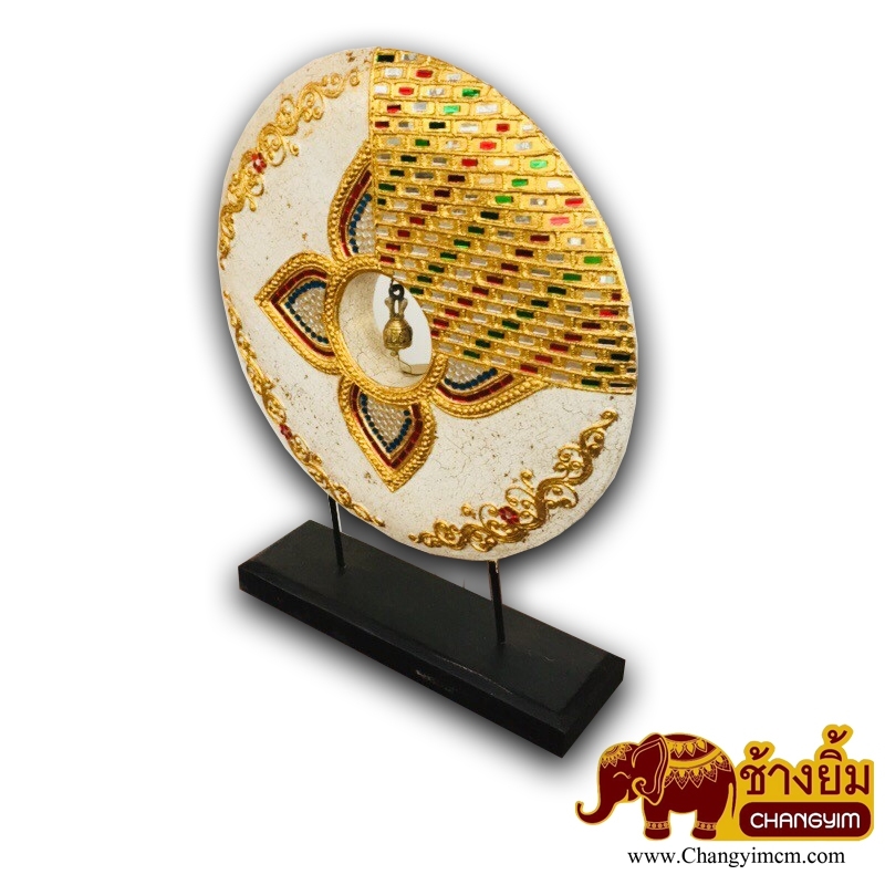 วงกลมแต่งลาย ขาว ( กว้าง 16 นิ้ว )