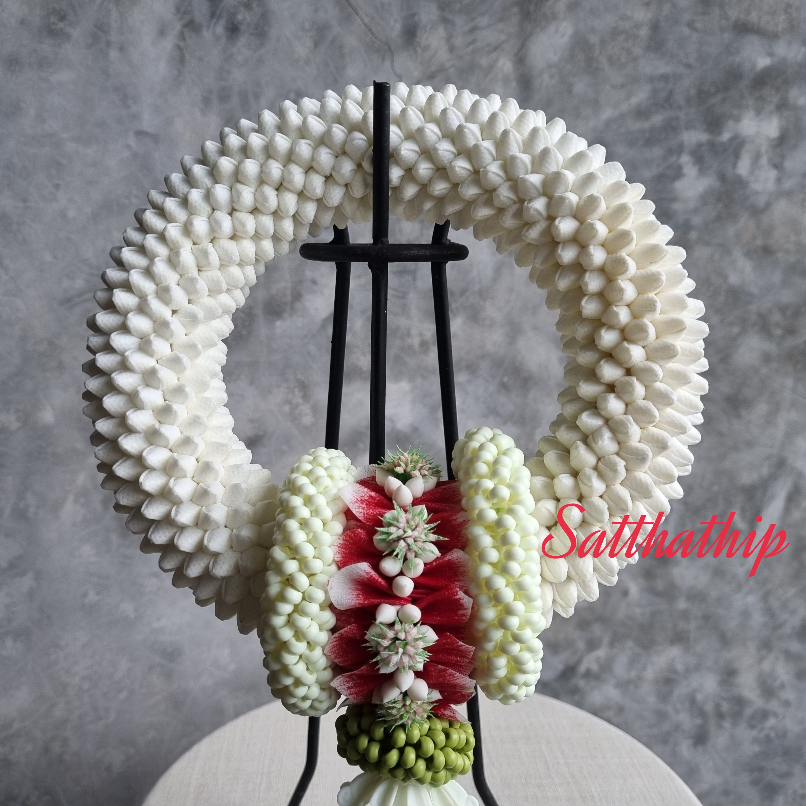 พวงมาลัยดอกพุด - พวงมาลัยดอกพุดประดิษฐ์ - พวงมาลัยประดิษฐ์