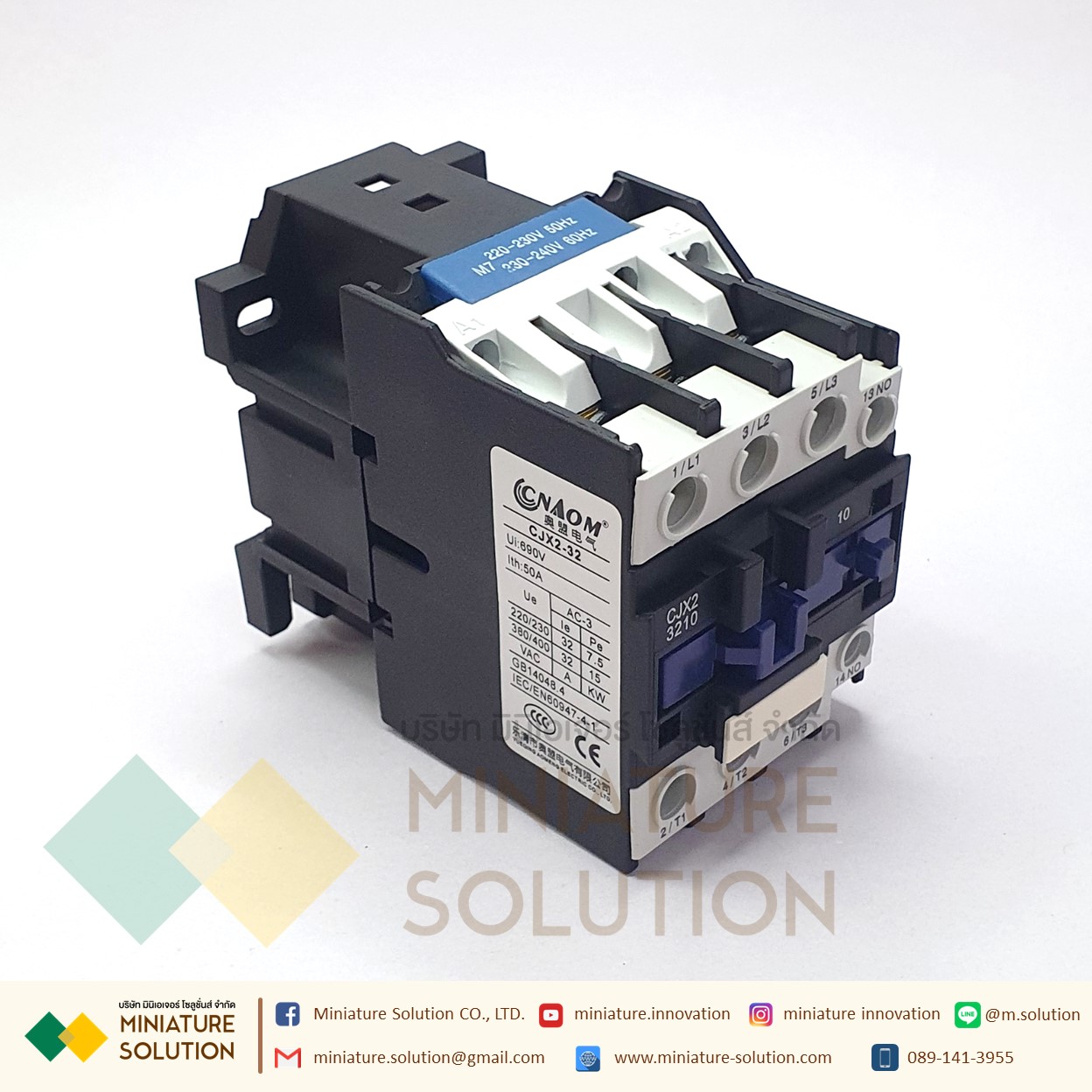 แมกเนติก AC - CJX2-0910/2510/3210 AC 220V Coil 35mm DIN Rail Mounting Electric Power Contactor