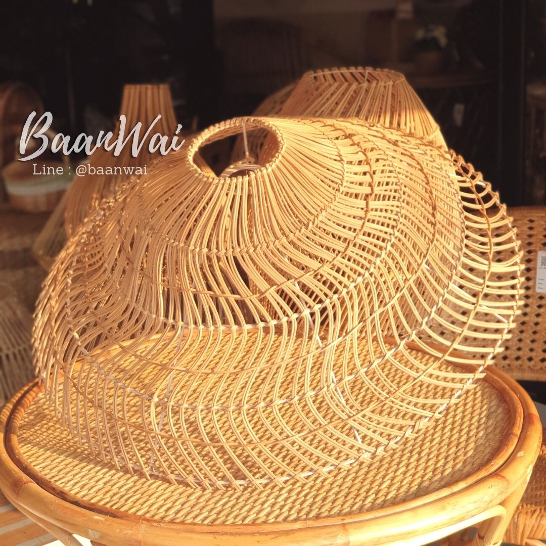 โคมไฟ โคมไฟหวาย โคมไฟหวายโครงเหล็ก โคมไฟตกแต่ง 69 cm * สูง 24 cm