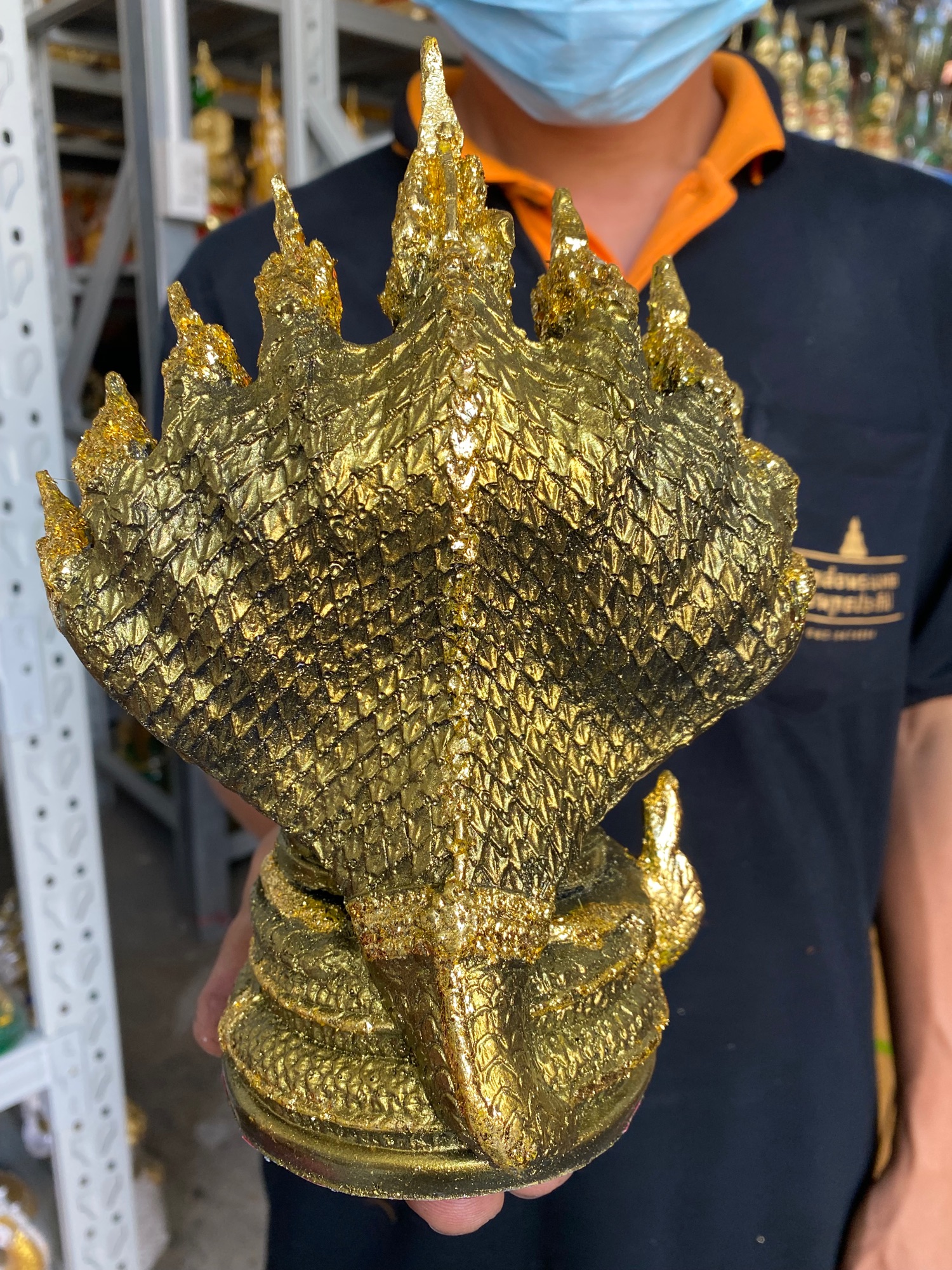 ปู่ศรีสุทโธย่าศรีประทุมมา ปิดทองเค กว้าง6นิ้ว สูง9นิ้ว