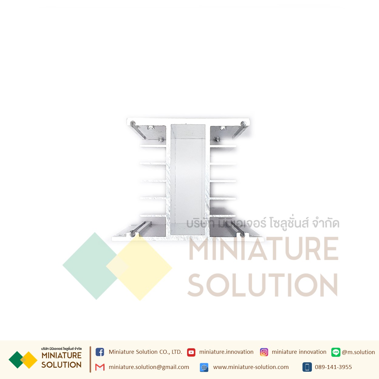 Heat Sink อุปกรณ์ระบายความร้อนสำหรับโซลิดสเตทรีเลย์ ลูมิเนียมระบายความร้อน โซลิดสเตตรีเลย์ Single Phase & Three Phase Solid State Relay SSR Aluminum Heat Sink Heat (สีเงิน Three-phase H105)