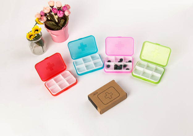 กล่องใส่ยา,ตลับใส่ยา,กล่องใส่ยาพกพา,กล่องยา,กล่องใส่ยา6ช่อง