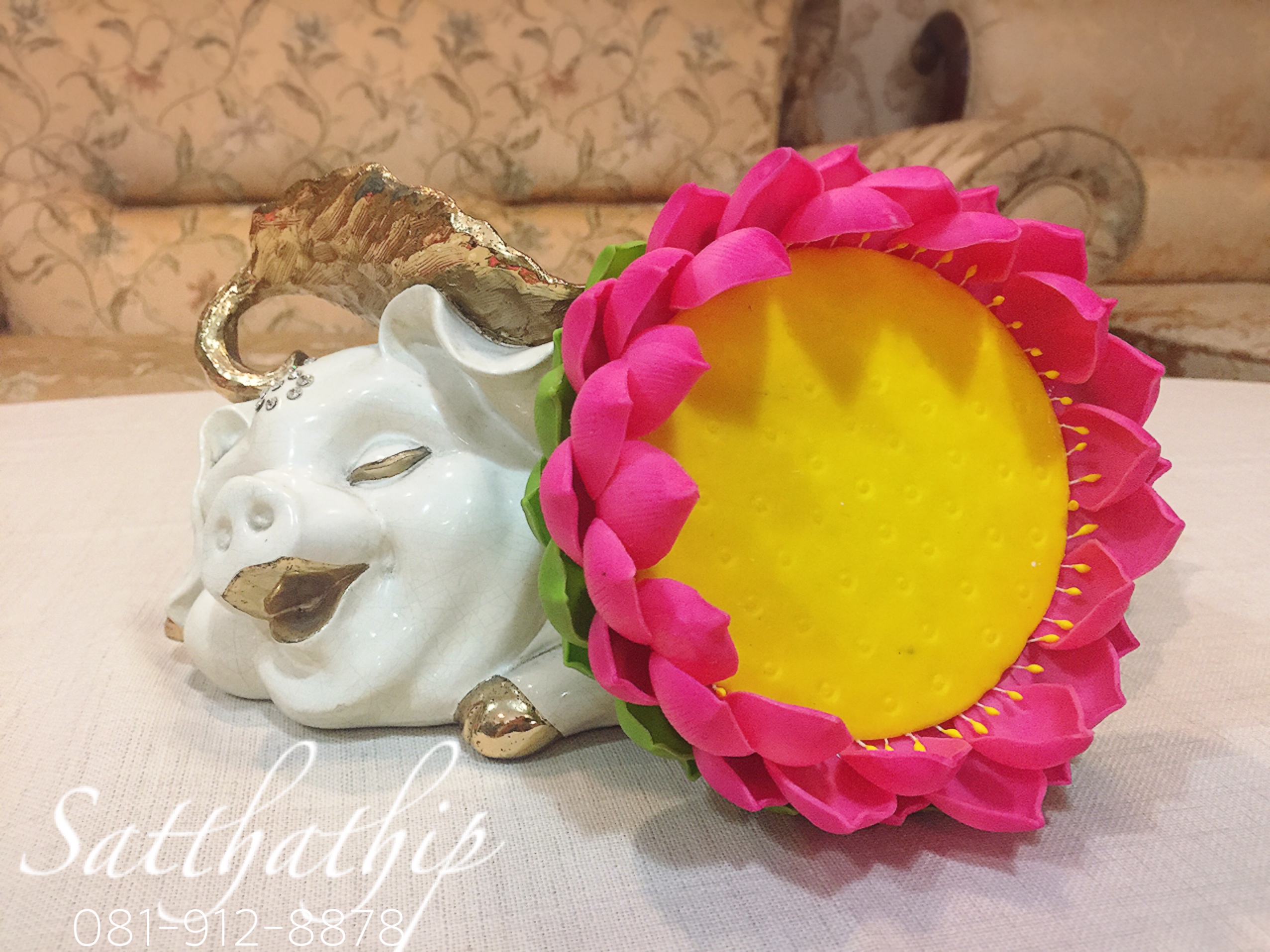 ถาดบัว ประดิษฐ์จากดิน - ฐานบัว ประดิษฐ์จากดิน - พานบัว ประดิษฐ์จากดิน - ถาดบัวดินปั้น - ฐานบัวดินปั้น - พานบัวดินปั้น -Tray