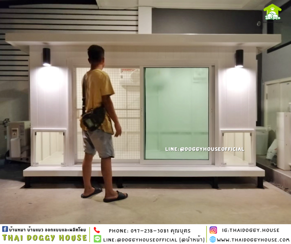 บ้านหมา แบบบ้าน 𝐌𝐨𝐝𝐫𝐞𝐧 𝐬𝐭𝐲𝐥𝐞 รองรับการติดแอร์