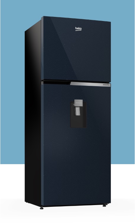 ตู้เย็น2ประตูBEKOขนาด13.2 คิว มีที่กดน้ำหน้าตู้ รุ่น RDNT401I20DSHFSUBL