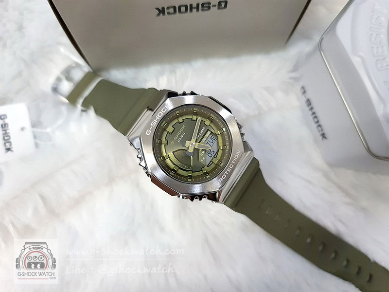 CASIO G-SHOCK นาฬิกาข้อมือ นาฬิกากันน้ำ นาฬิกาของแท้ ประกันศูนย์ CMG 1 ปี รุ่น GM-S2100-3A