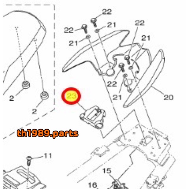 1GS-F1978-01 ฝาครอบล็อกเบาะ FINO FI (FINO115i) , TTX รหัสทดแทน 1GS-F1978-00 อะไหล่แท้ YAMAHA